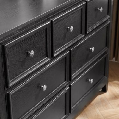Scratch-Resistant, Easy-Slide 7-Drawer Dresser with Metal Handles