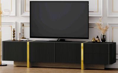 Streamdale Modern TV Stand with Discreet Cable Management