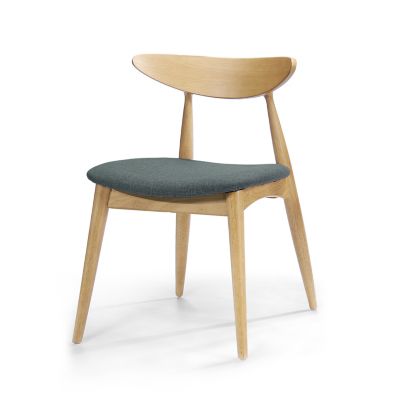 Streamdale Mid-Century Modern Upholstered Rubberwood Chair