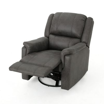 Streamdale Cozy Charcoal Swivel Glider Recliner