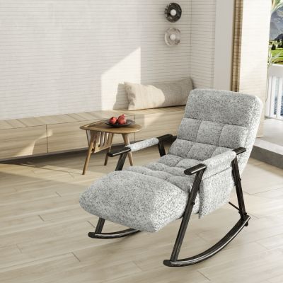   Standard Size   Fabric Upholstery   Adjustable Rocking Design, Comfort & Stability Features  Rocking Chair
