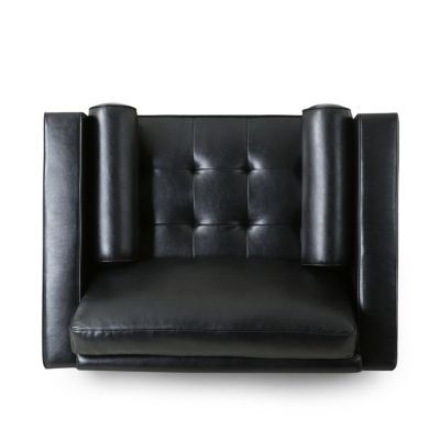 Streamdale Sophisticated Faux Leather Chair with Relaxing Comfort