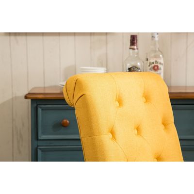 Solid Wood Tufted Parsons Dining Chair, Set of 2