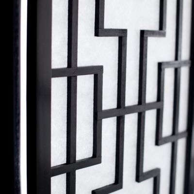 Streamdale Sudoku 3 Panel Room Divider Screen, Black