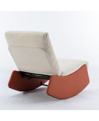 Comfortable Adjustable Backrest & Leg Support Rocking Chair