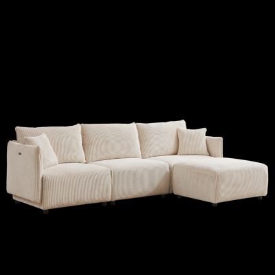 Modern Modular Corduroy Sofa with Customizable Combinations