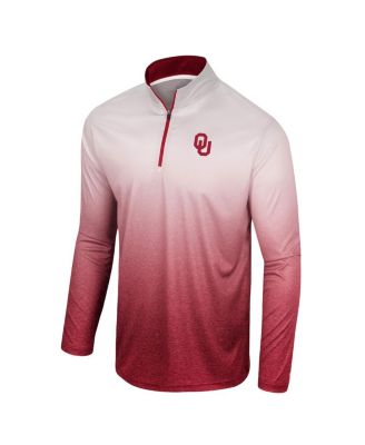 Men's White/Crimson Oklahoma Sooners Laws of Physics Quarter-Zip Windshirt
