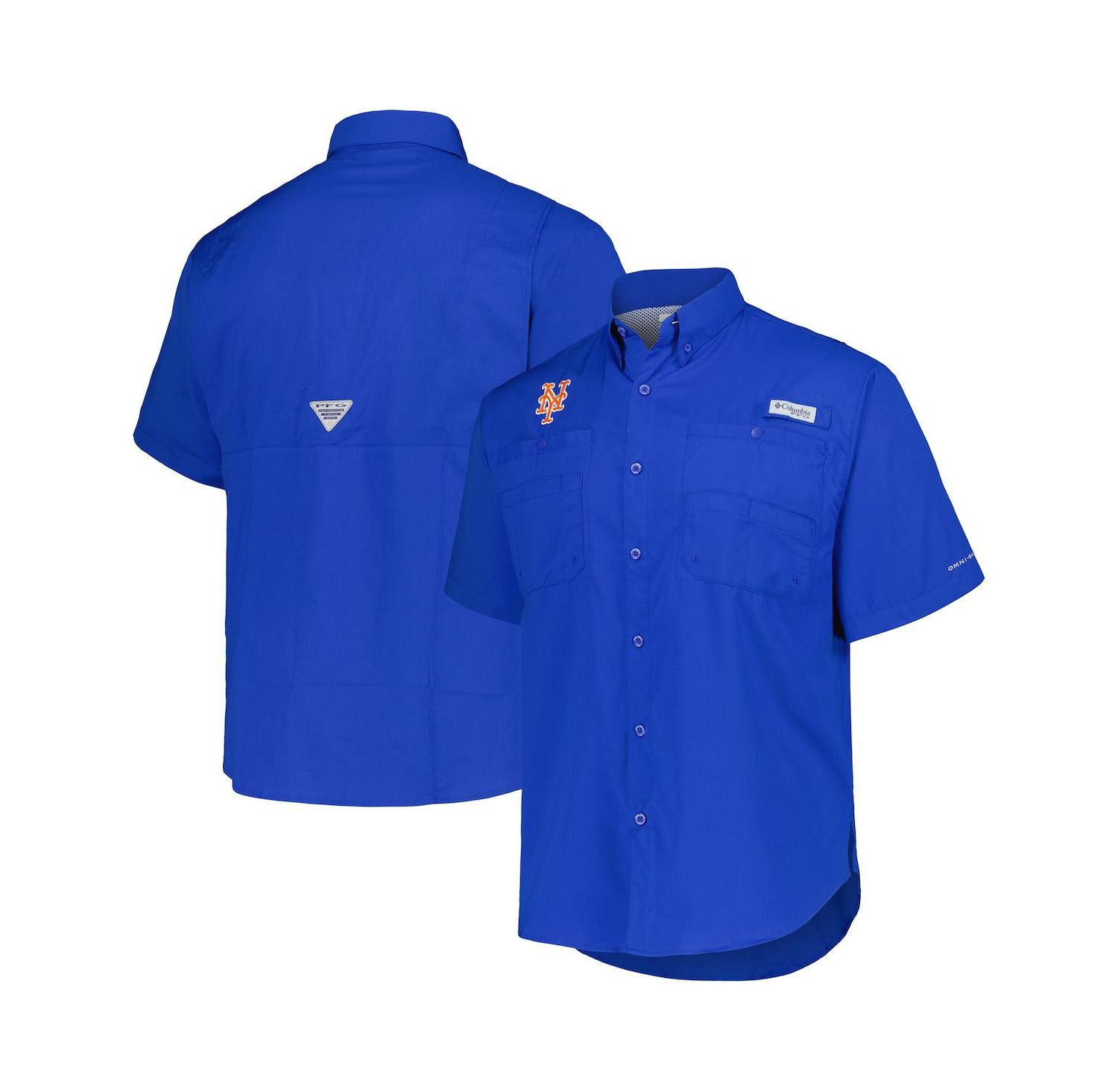 Men's Royal New York Mets Tamiami Omni-Shade Button-Down Shirt