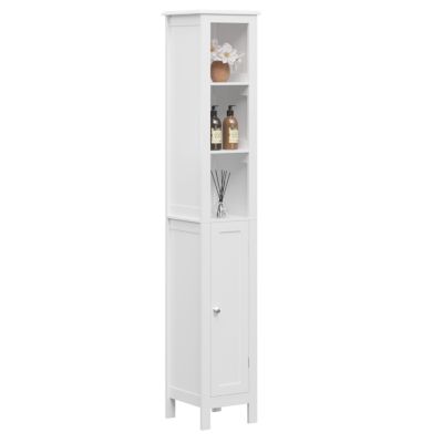 67"Tall MDF Adjustable Shelf Versatile Multi-Purpose Storage Cabinet