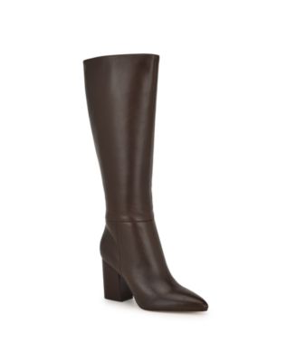 Nine West Women s Peachey Block Heel Pointy Toe Knee High Boots Macy s