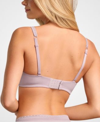 Women's Everyday Wireless Organic Cotton Lace Plunge Bra