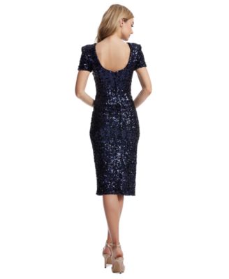 Women's Natasha Sequined Side-Slit Midi Dress