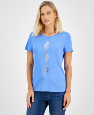 Tommy Hilfiger - Women's Embellished Short-Sleeve Crewneck T-Shirt
