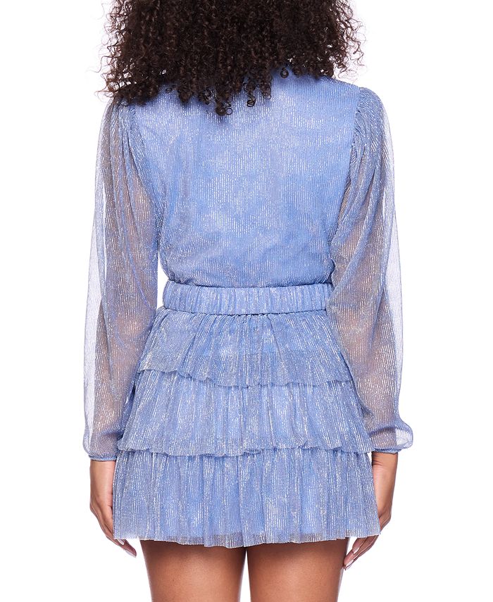 B. Darlin Junior Dress Belted Leather Bottom Black White Size