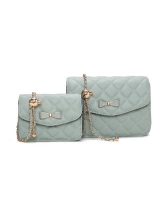 MKF Collection Blossom Quilted Shoulder Bag with a Mini Bag set by Mia ...