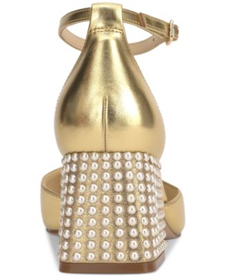 Women's Fulian Ankle-Strap Block-Heel Pumps