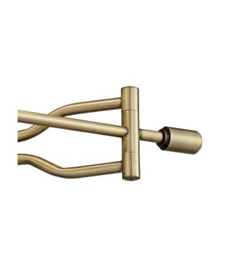 Eleganta Swing Arm Wall Lamp with Cord Cover Brushed Satin Brass Plug-in Light Fixture White Linen Empire Shade for Bedroom Living Room