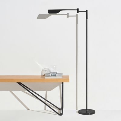 Leaf  Modern Pharmacy Reading LED Floor Lamp with Adjustable Neck (53")