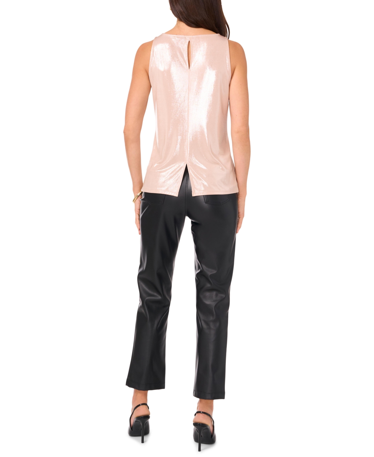 Vince Camuto Women's Metallic-Sheen Sleeveless Top