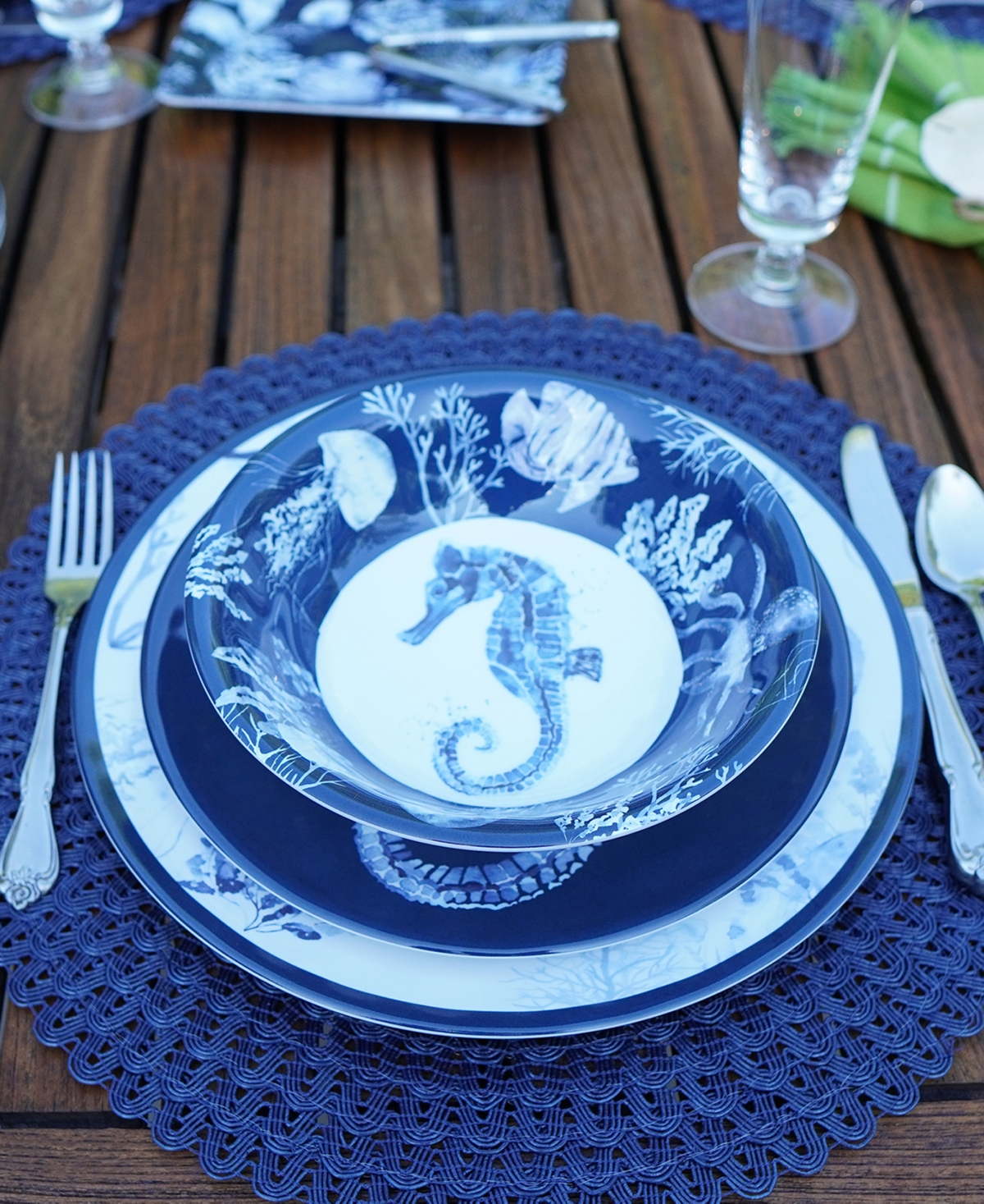 Certified International Sea Life Set Of 6 Dinner Plate 11", Service For 6 In Miscellaneous
