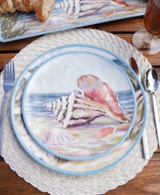 Seacoast Melamine Salad Plates, Set of 5
