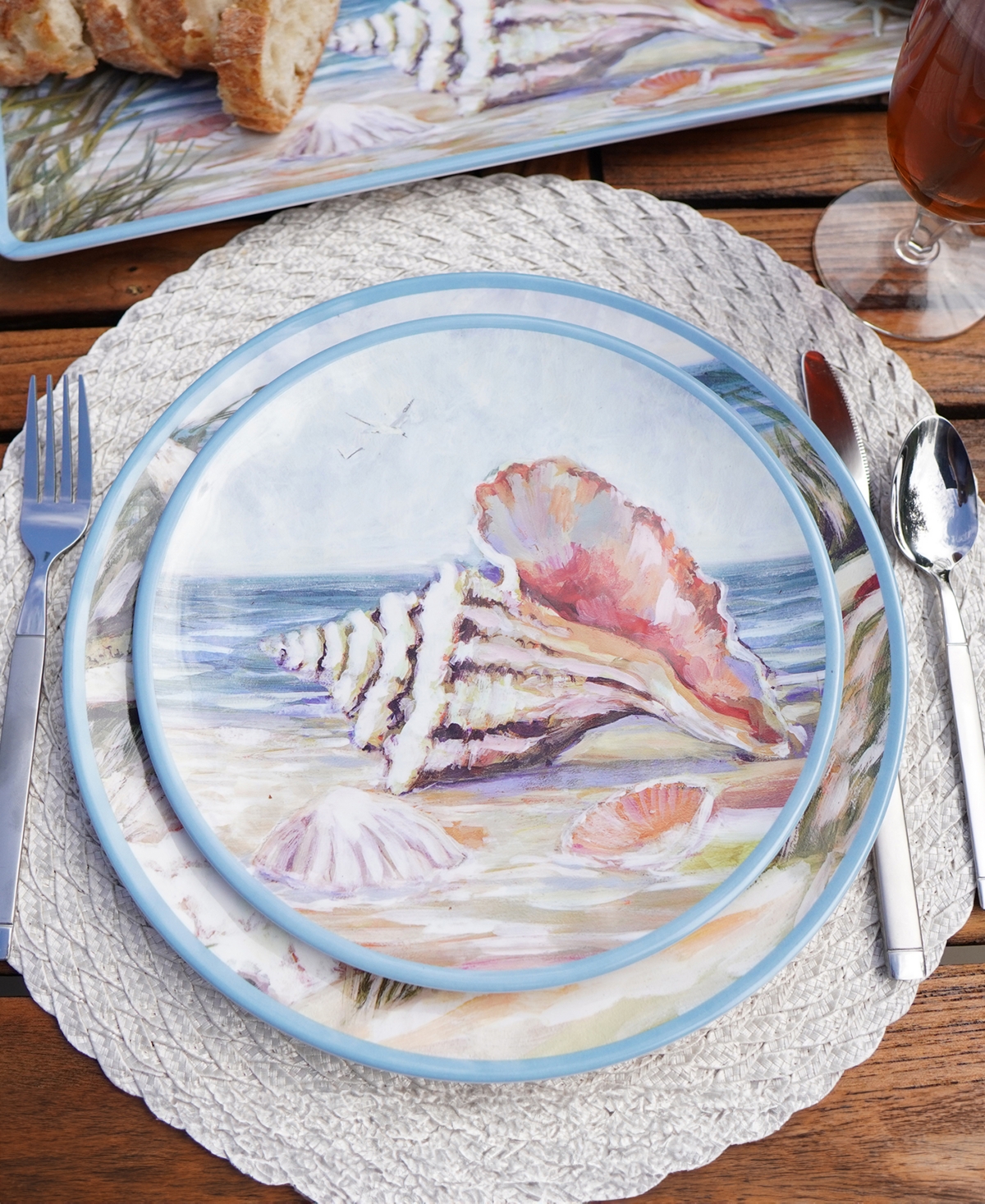 Certified International Seacoast Set Of 6 Salad Plate 9", Service For 6 In Miscellaneous