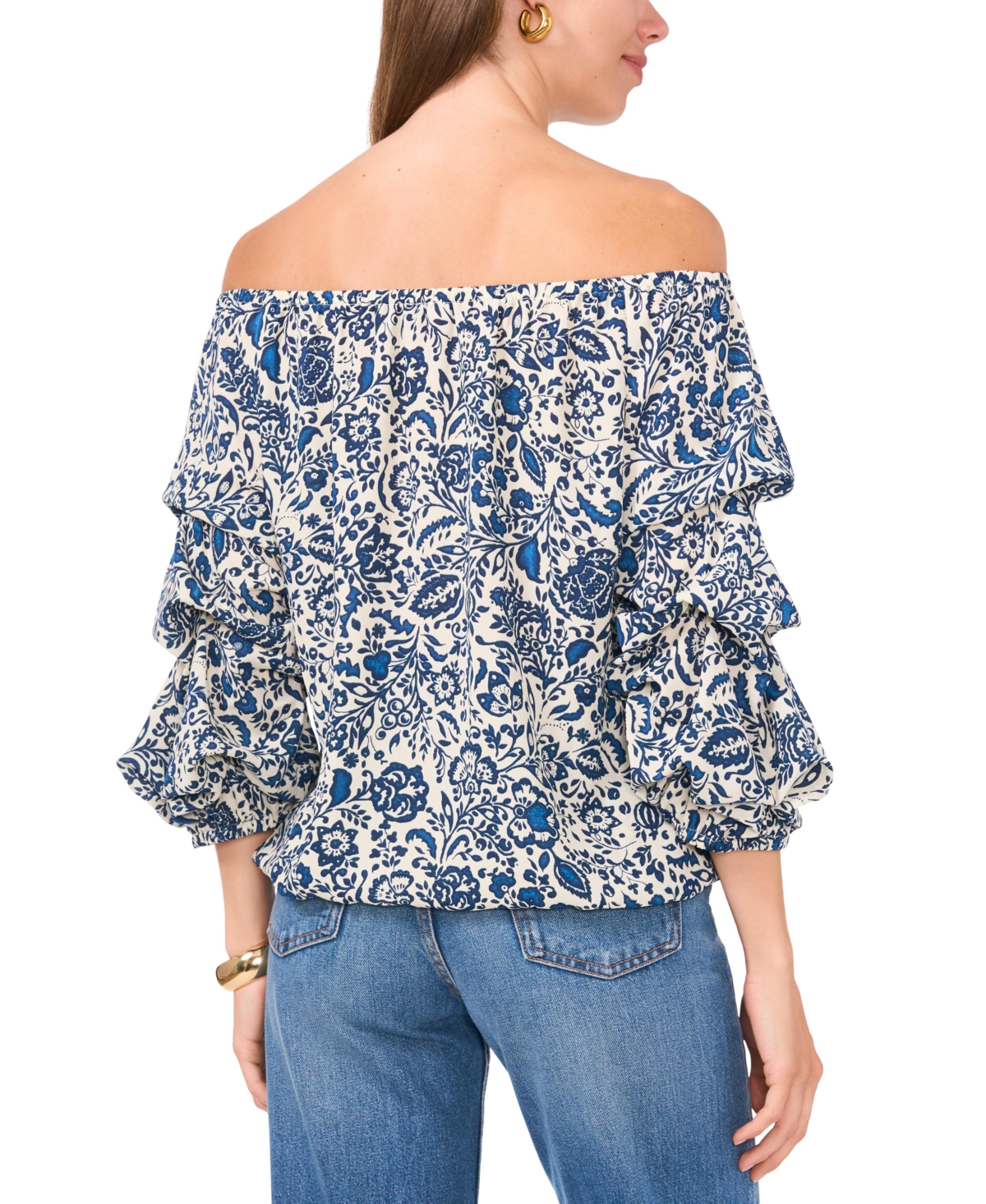 Vince Camuto Women's Off-The-Shoulder Floral-Print Top