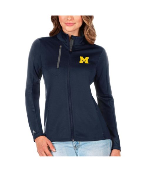 Женские куртки Antigua Women's Navy/Graphite Michigan Wolverines Generation Full-Zip Jacket