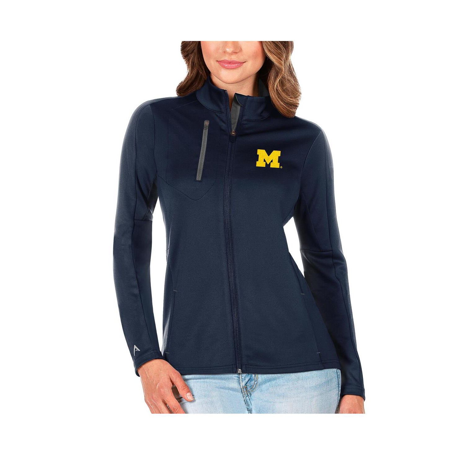 Women's Navy/Graphite Michigan Wolverines Generation Full-Zip Jacket