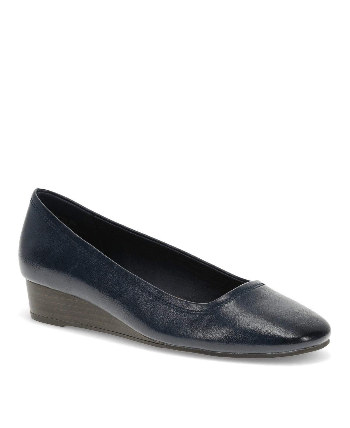 Baretraps Covette Womens Faux Leather Slip-on Ballet Flats In Dark Navy