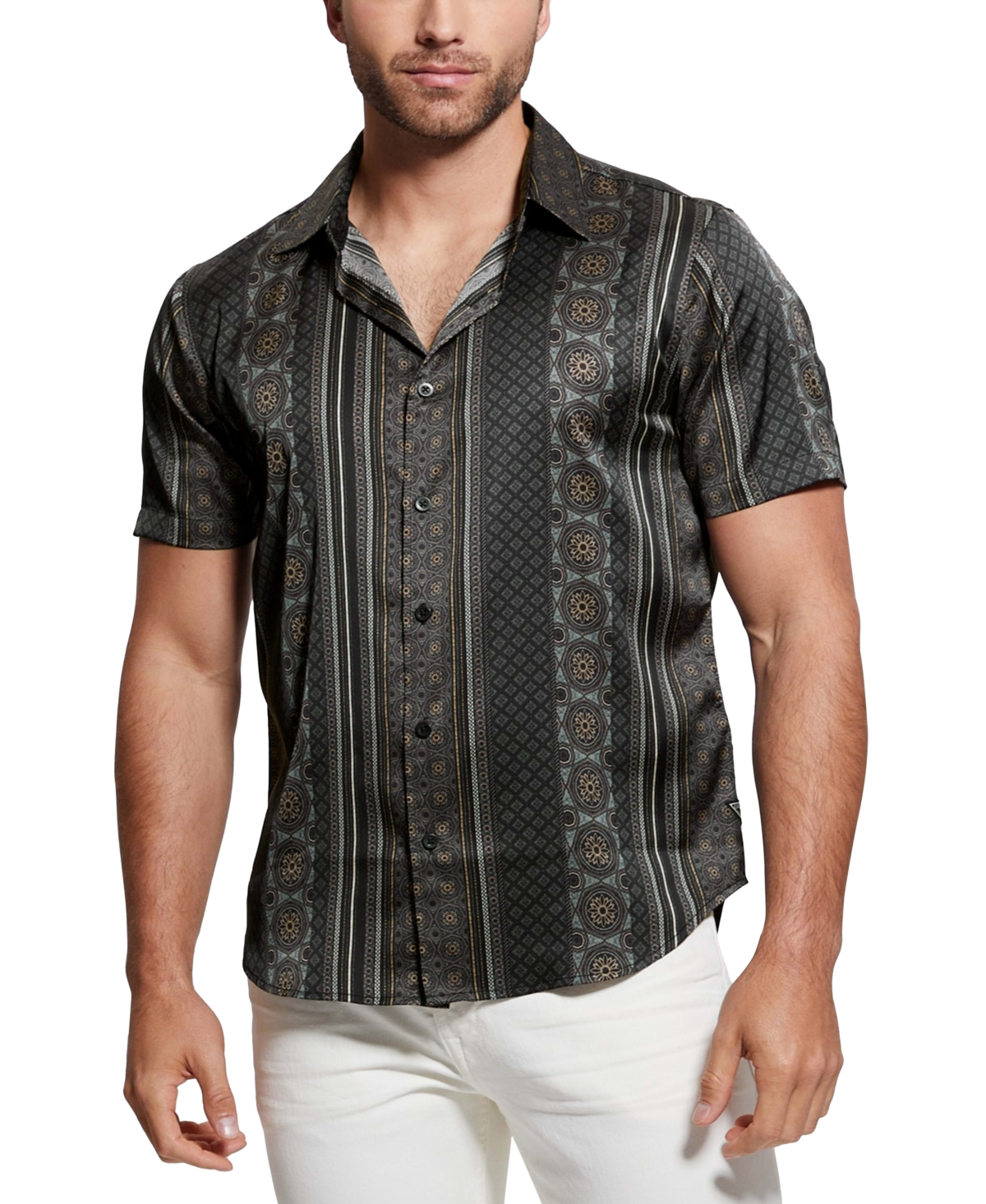 Guess Men's Mosaic Stripe Shirt