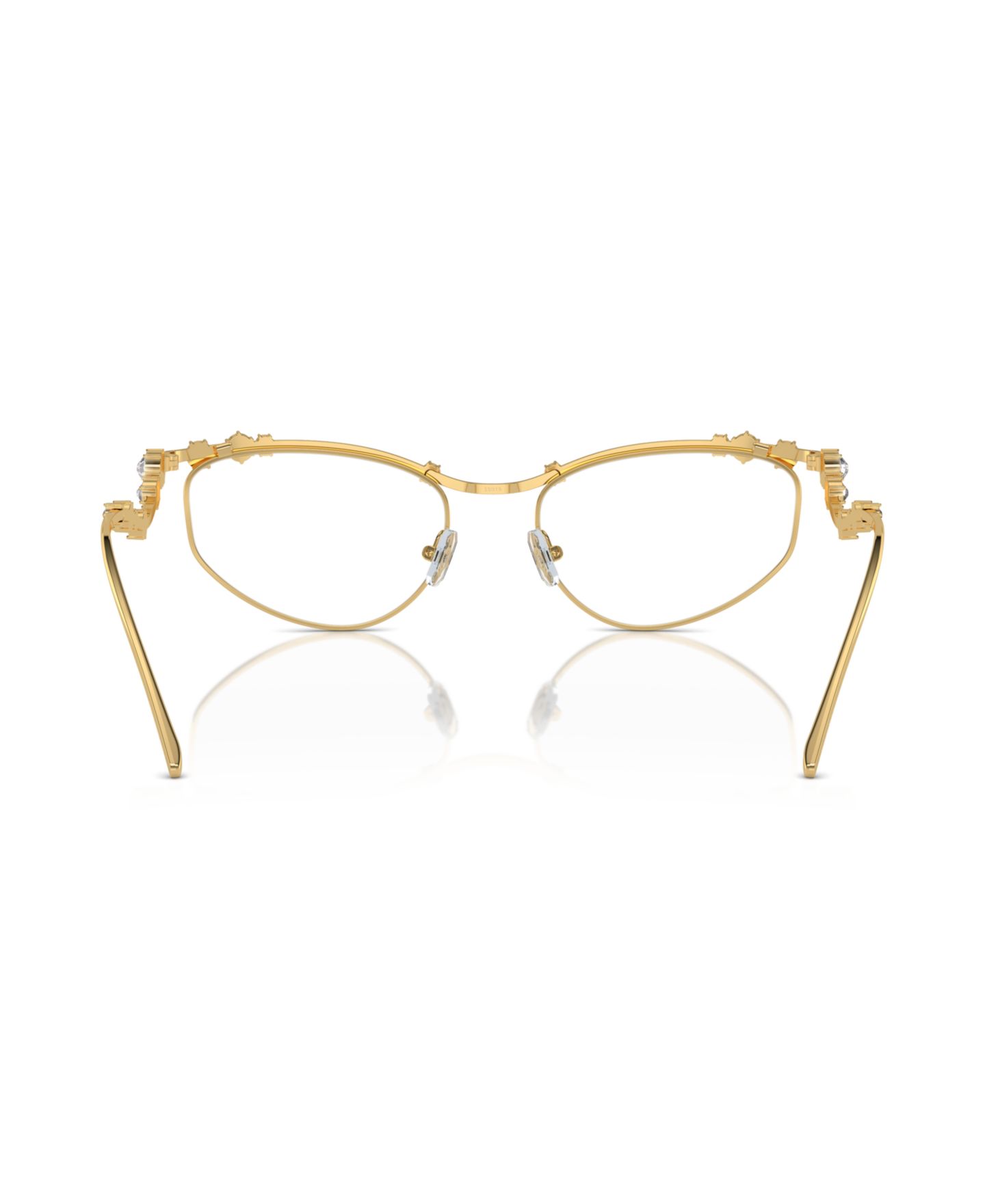 Женские очки Swarovski Woman Irregular Metal SK1015 Eyeglasses, цвет: Золотой — фото 4