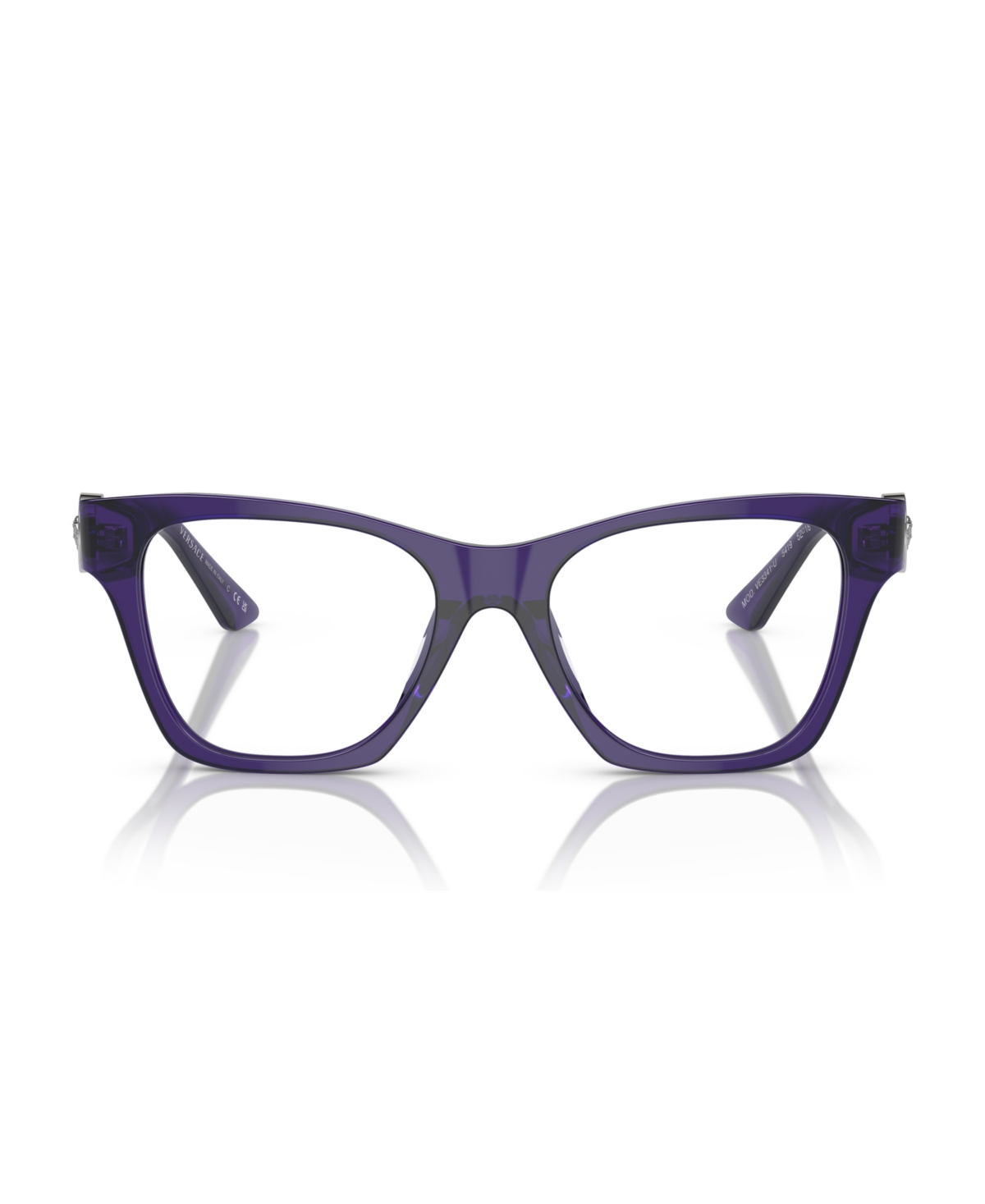 Versace Ve 3341u Gb1 52mm Womens Cat-eye Eyeglasses 52mm In Black