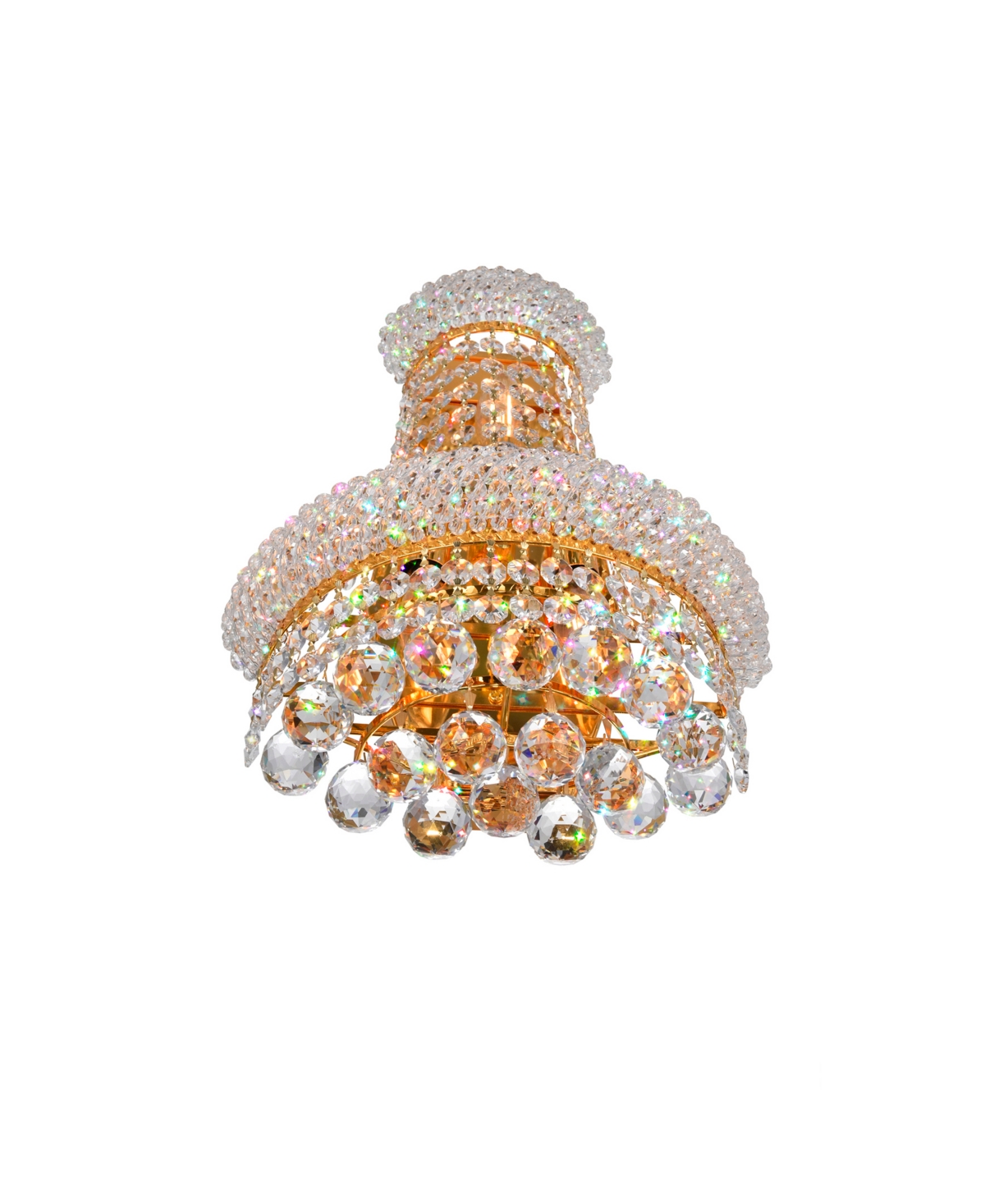 Cwi Lighting Empire 3 Light Wall Sconce In Gold
