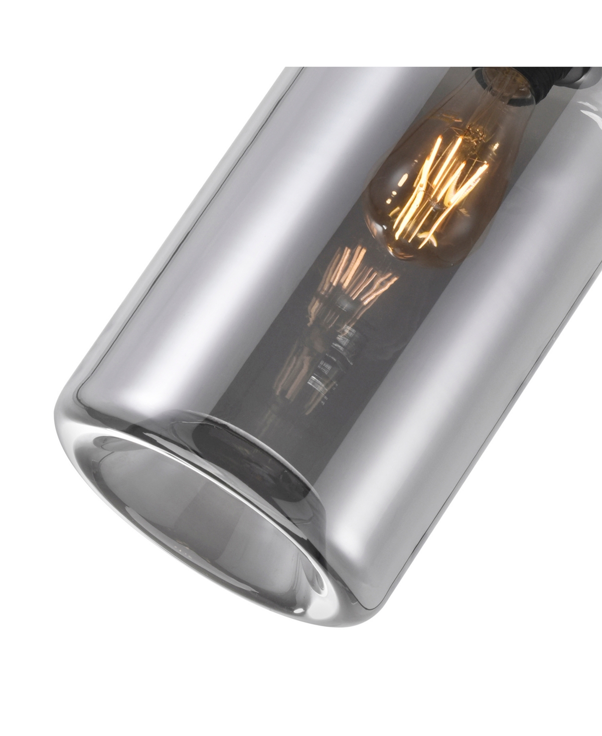 Cwi Lighting Glass 1 Light Down Mini Pendant In Black