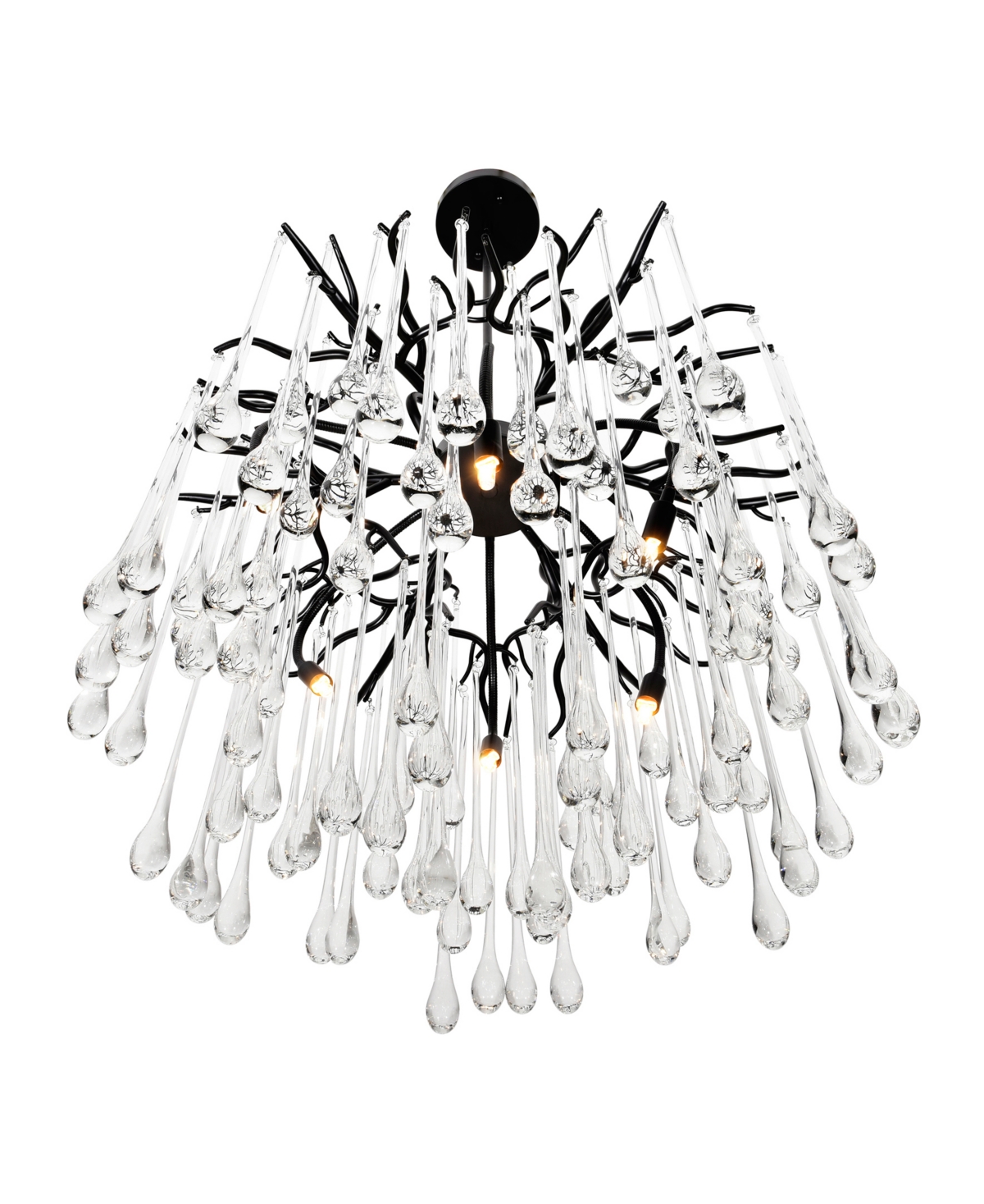 Cwi Lighting Anita 6 Light Chandelier In Black