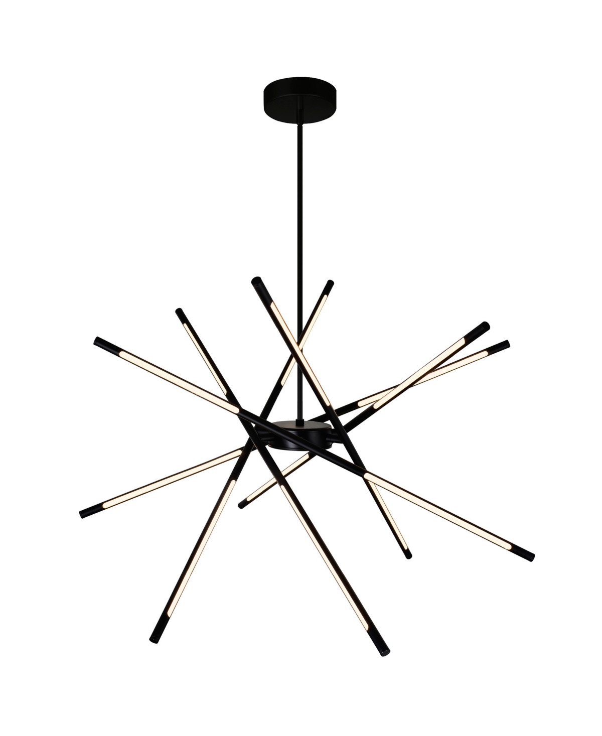 Shop Cwi Lighting Oskil Led Integrated Chandelier In Black