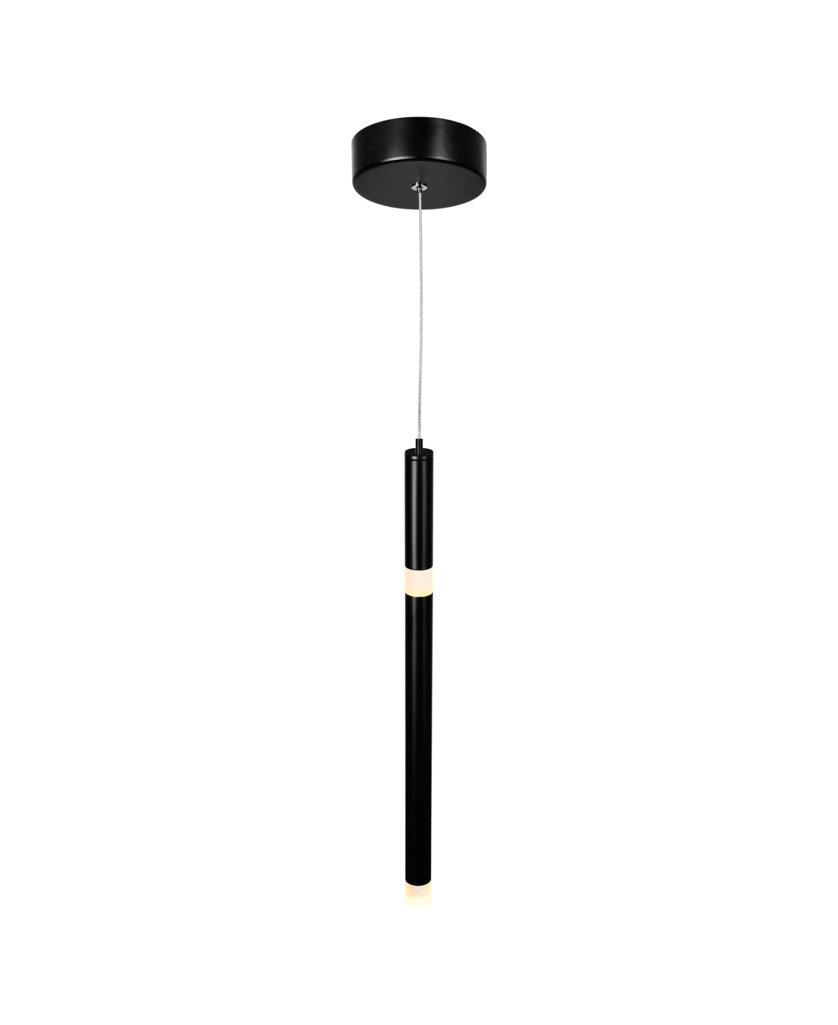 Cwi Lighting Flute 1 Light Led Pendant In Black