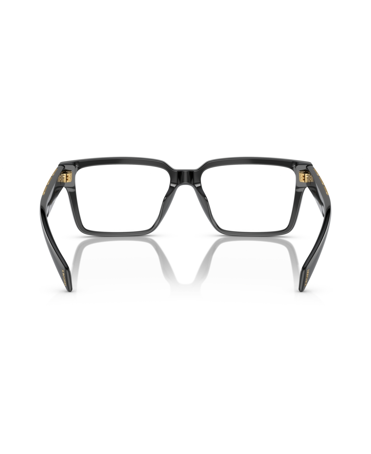 Versace Tortoiseshell-effect Square-frame Glasses In Black