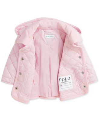 Baby Girls Quilted Hooded Coat