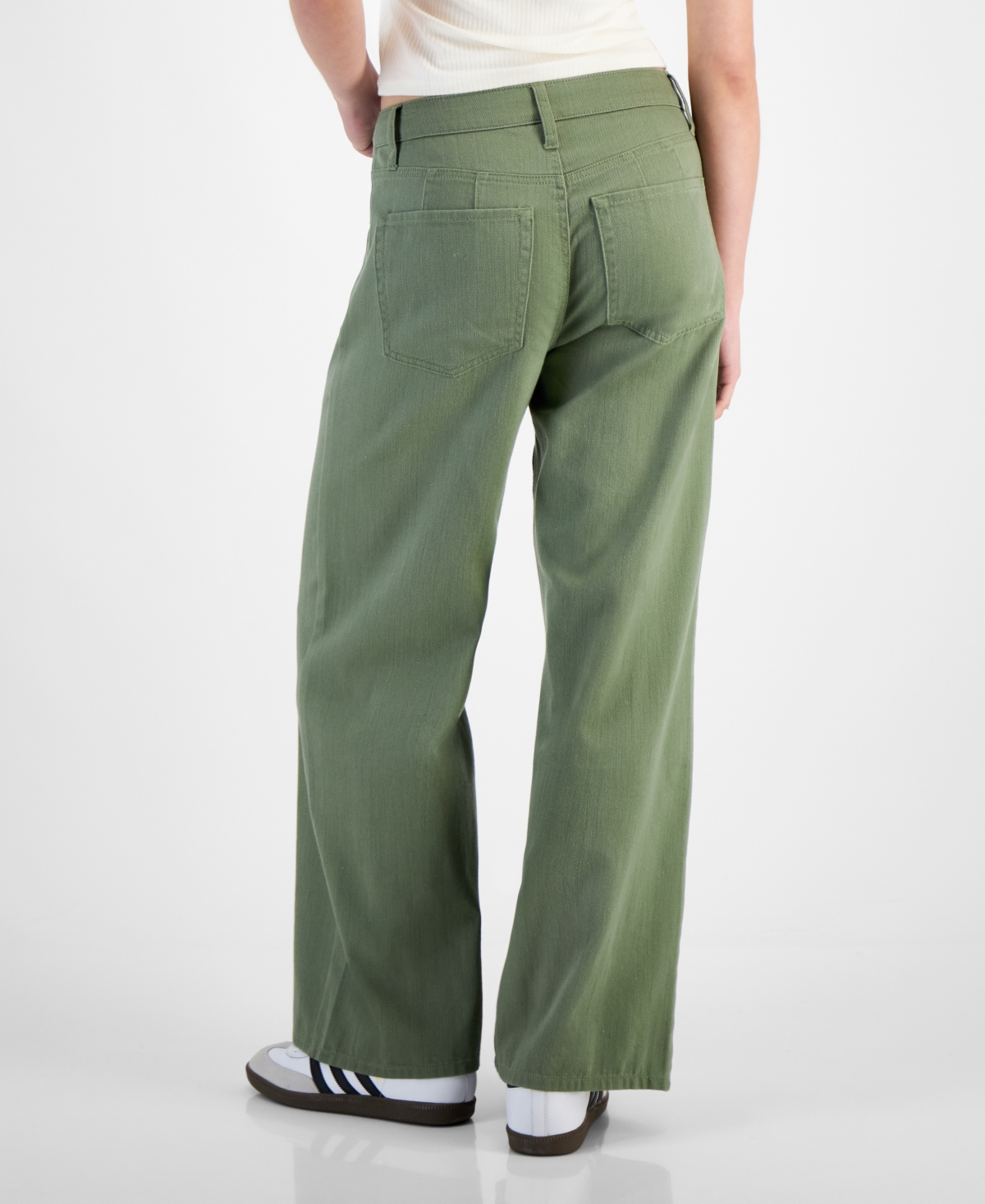 Vanilla Star Juniors' Mid-Rise Wide-Leg Jeans