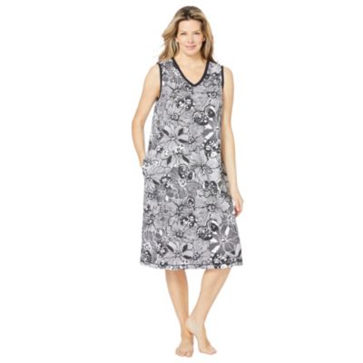 Plus Size Dreams and Co. Trapeze V-Neck Short Lounger