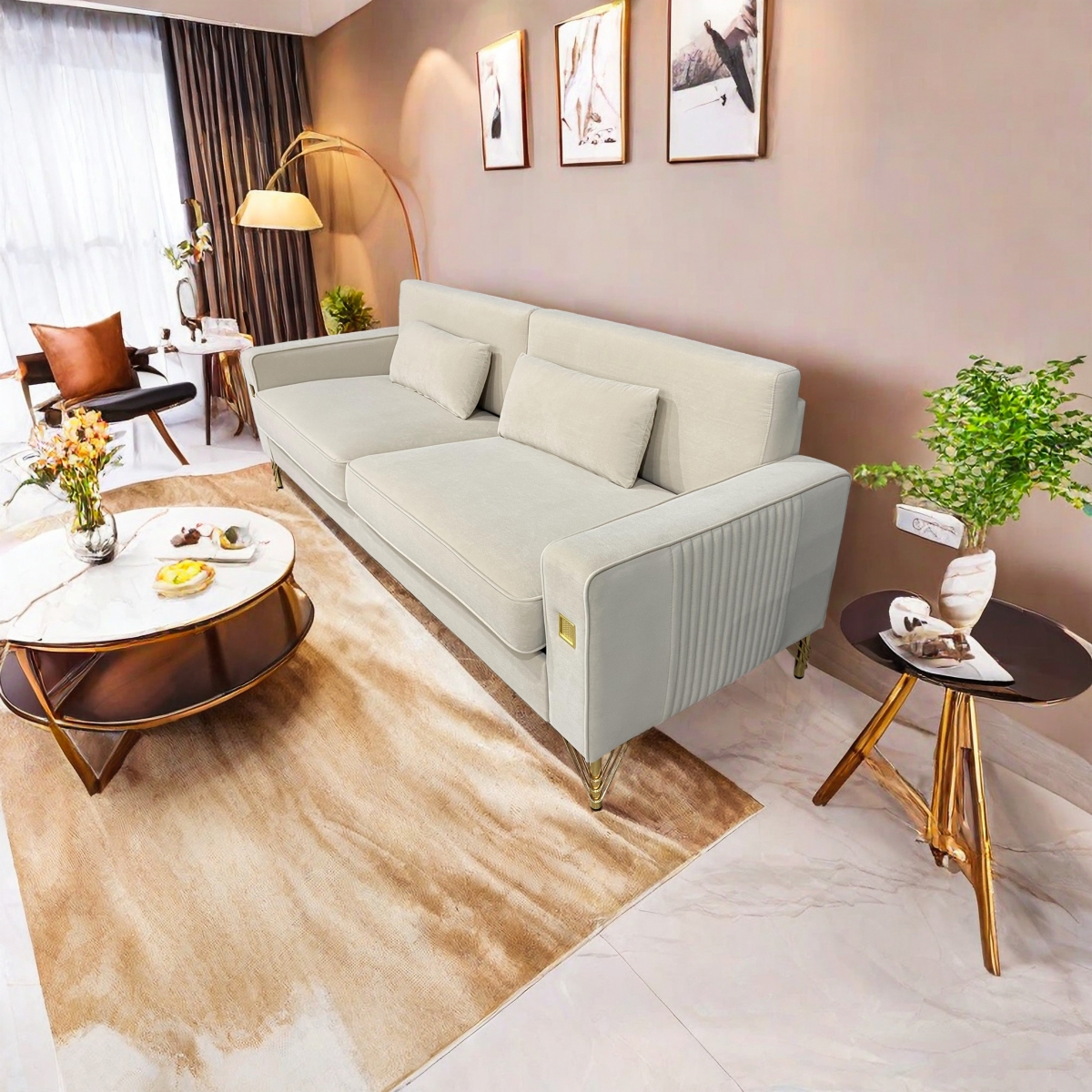 Streamdale Furniture Luxurious and Cozy Plush Sofa with Removable Cushions for Easy Maintenance
