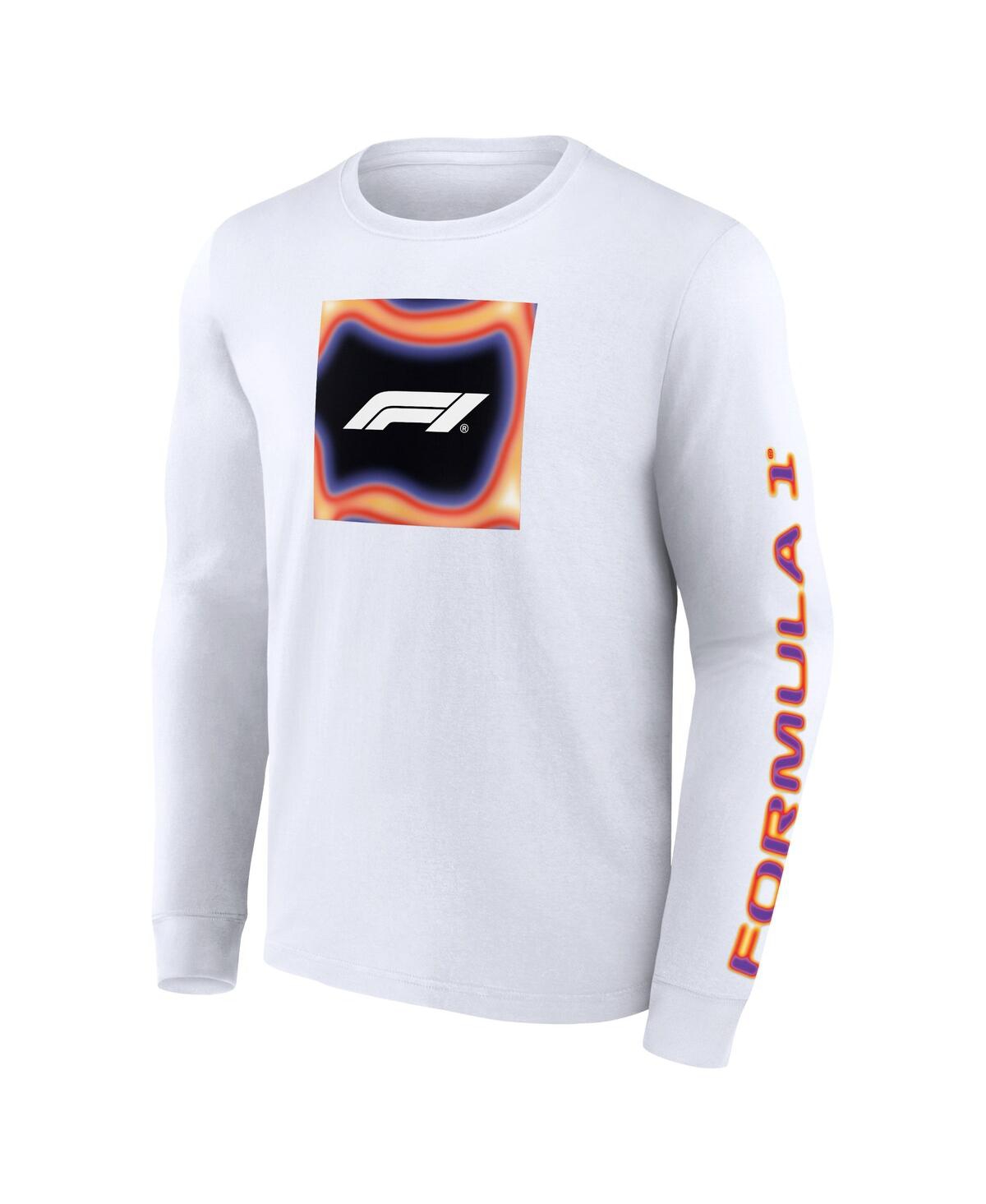Fanatics Men's White Formula 1 Heat Map Long Sleeve T-shirt In White