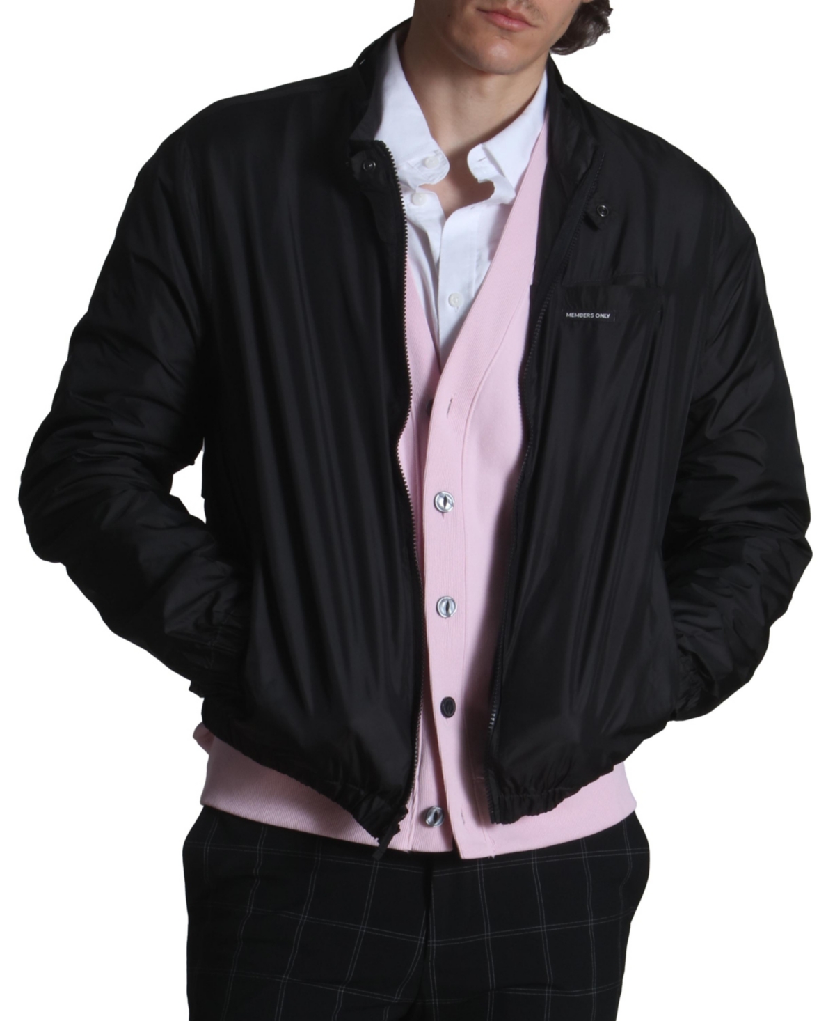 Men's Windbreaker Packable Jacket - Black