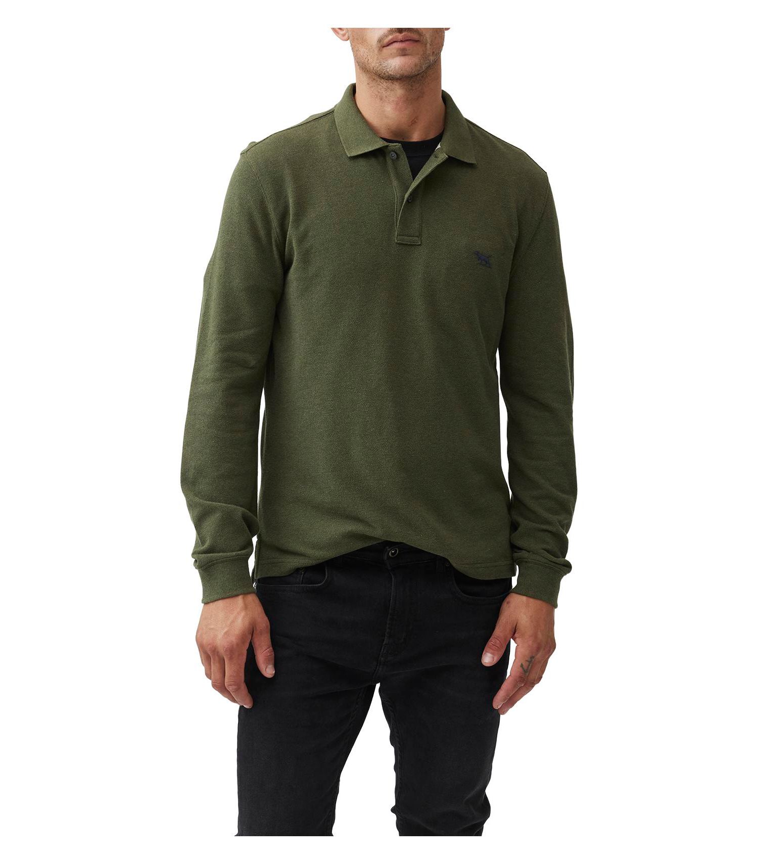 Men's Long Sleeves Gunn Cotton Polo Shirts