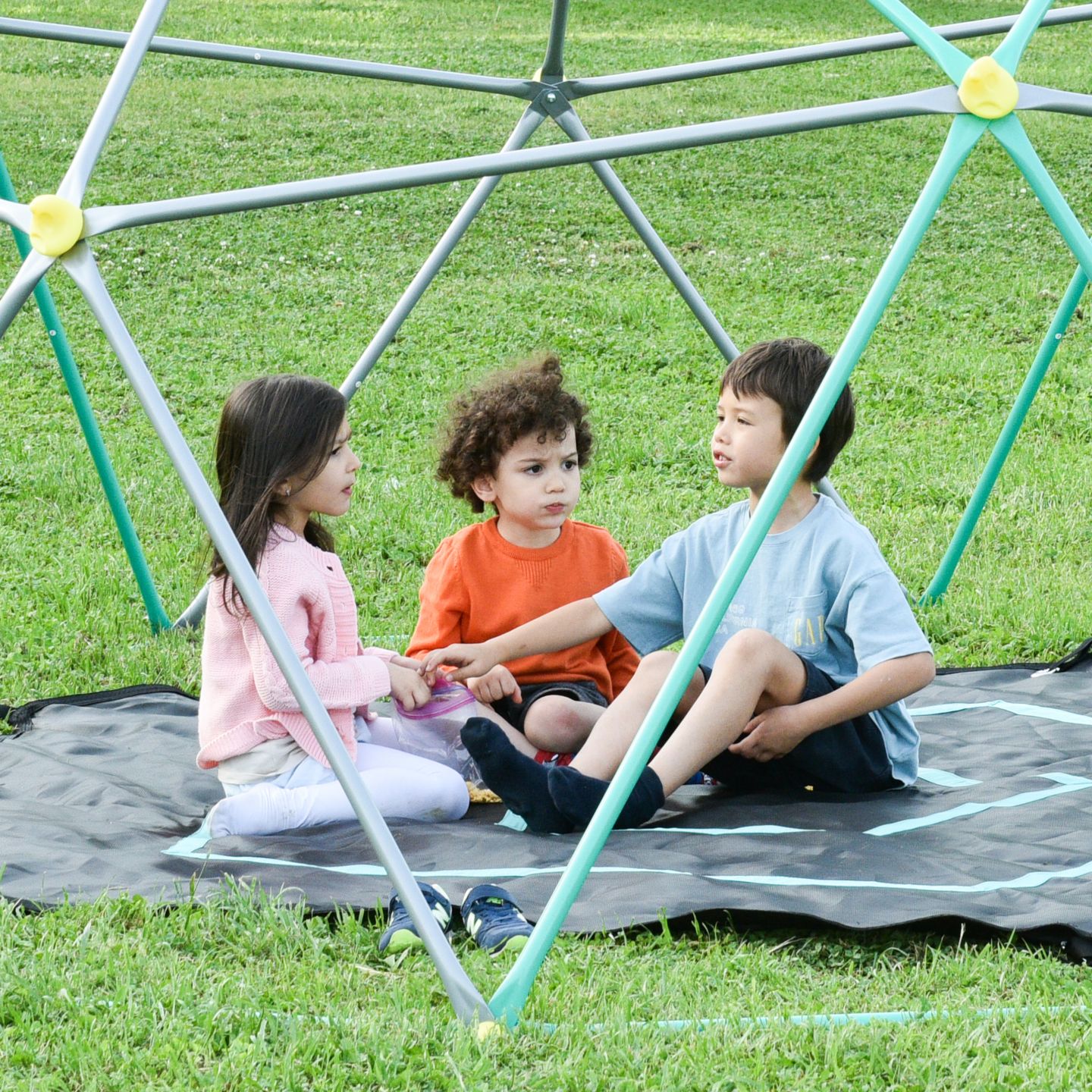 Детская игрушка Streamdale Furniture 12ft Geometric Climbing Dome Tower, Metal, 1000 lbs. Capacity, Ages 3+, цвет: Серый — фото 7