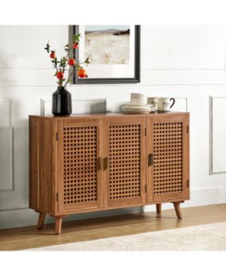 Gius Contemporary Accent Cabine with Beech Wood Doors