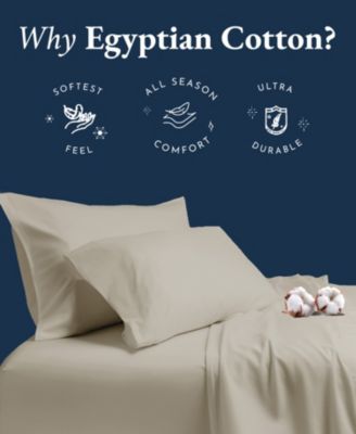 Certified Luxury 100% Egyptian Cotton Sheets, Queen Sheets for Queen Size Bed, 4 Piece Deep Pocket Bed Sheets Set, Sateen Cooling Sheets for Hot Sleepers by California Design Den