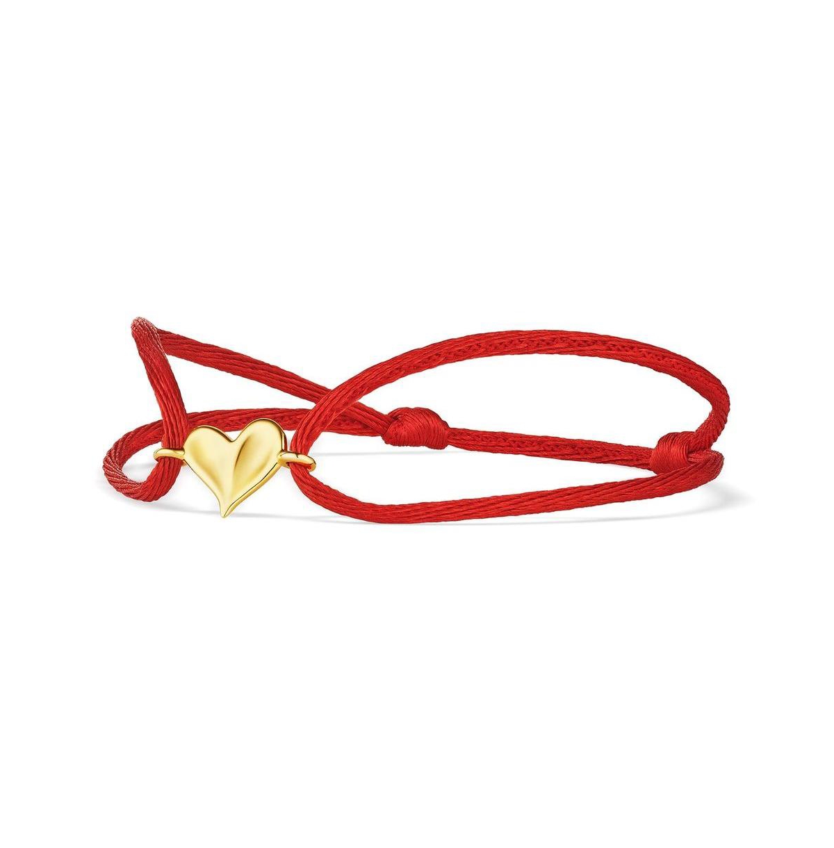Eros Heart Cord Bracelet In 18K - Red